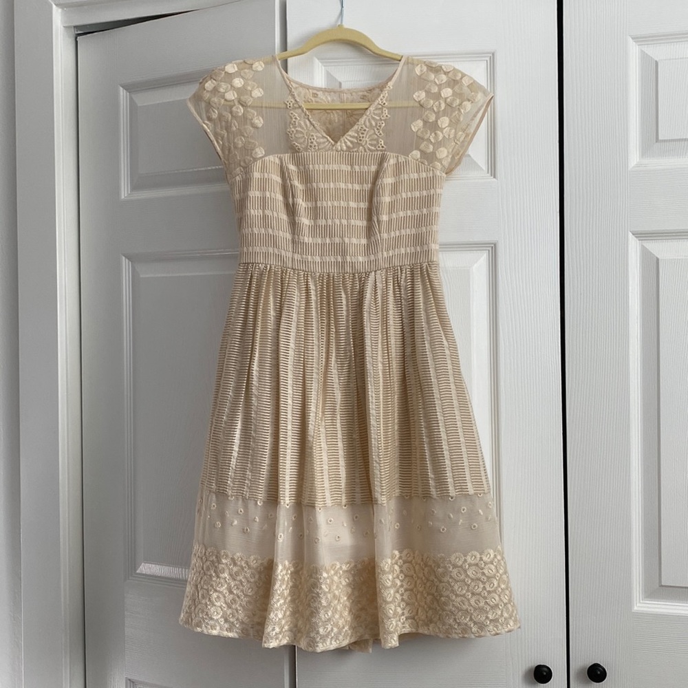 Moulinette Soeurs Ivory Dress from Anthropologie